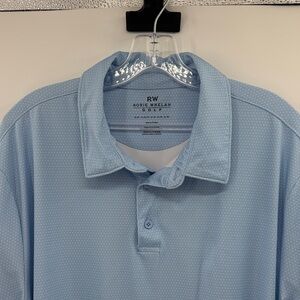 Rorie Whelan Golf Men's Short Sleeve Performance Polo - Blue/White - XXL